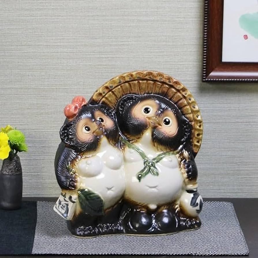 信楽焼　たぬき　夫婦　ペア 信楽焼 ペア 夫婦狸 たぬき タヌキ セット - メルカリ